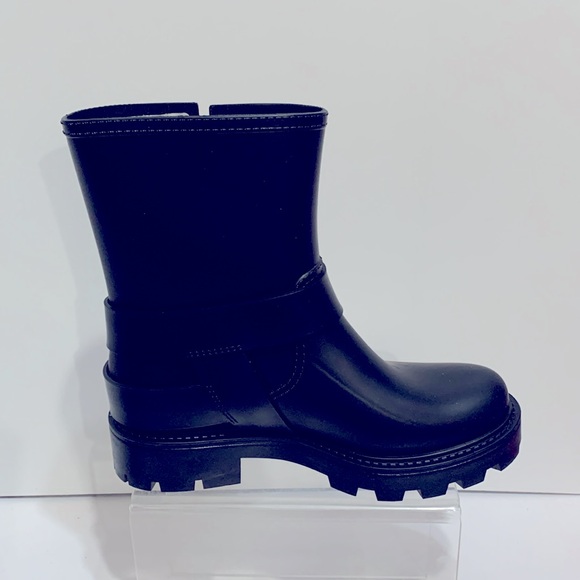 Jeffrey Campbell Black moto rubber boot NEW - Picture 3 of 10